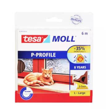 TESA  guma za prozore 6m/9mm smeđa