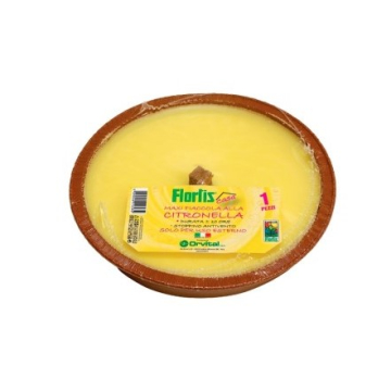 FLORTIS svijeća vrtna Citronela u bakarnoj posudi 16.5cm