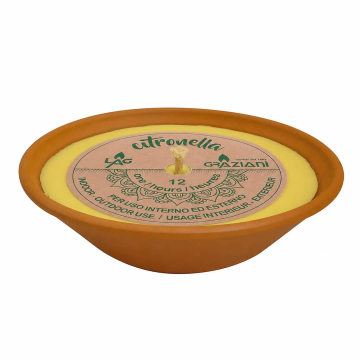 FLORTIS svijeća Citronella u terakota saksiji 18 cm