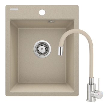 DEANTE sudoper granit Corio Sand + baterija 400x500x211mm