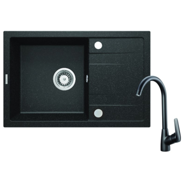 DEANTE sudoper granit Corio + baterija 670x440x175mm