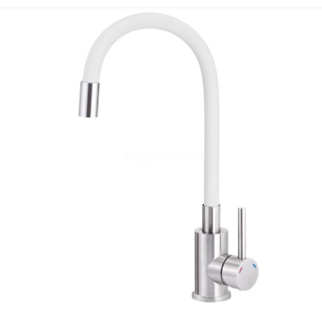 DEANTE baterija za sudoper Luno bijela sa flex cijevi