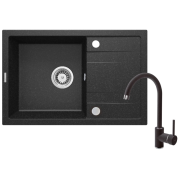 DEANTE sudoper Corio granit + baterija 670x440x175