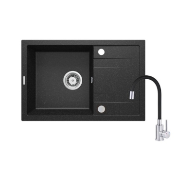 DEANTE sudoper Corio granit + bat flex grafit 670x440x175