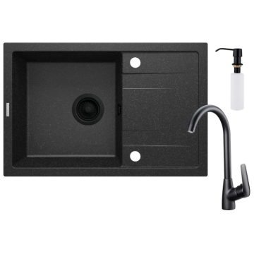 DEANTE sudoper granit Corio + baterija 670x440x175mm