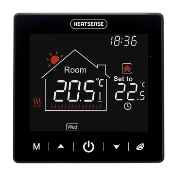 HEATSENSE digitalni termostat HS-111B crni