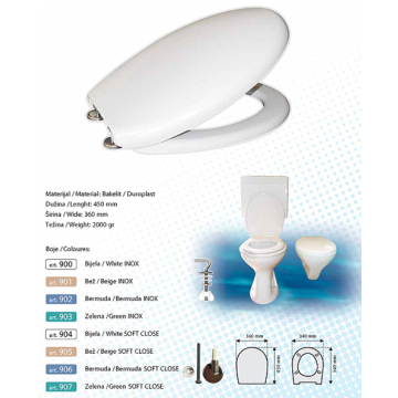 BRTVA PLAST wc daska Prestige bijela softclose