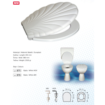 BRTVA PLAST wc daska Lido bijela 2500gr inox vijak