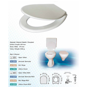 BRTVA PLAST wc daska Laguna 2500gr bijela