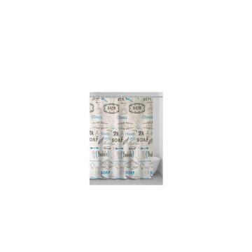 SANIPLAST zavjesa za kupatilo 240x200 Letters Sfondo Bianco