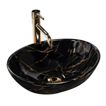 REA umivaonik Sofia Marble Black 41 x 35 x 15 cm