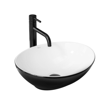 REA umivaonik Sofia Black/White 41 x 35 x 15 cm