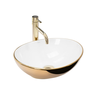 REA umivaonik Sofia Gold/White 41 x 35 x 15 cm