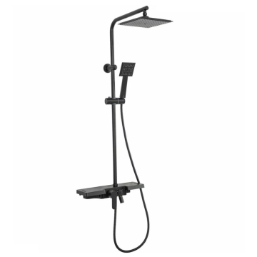 REA tuš usponski Bravo četvrtasti crni s policom