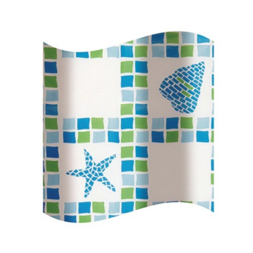 AWD zavjesa za kadu Peva 180x180cm bijelo zelena