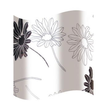 AWD zavjesa za kadu Peva 180x180cm crni cjetovi