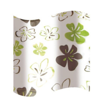 AWD zavjesa za kadu Peva 180x180cm smeđe zeleni cvjetovi