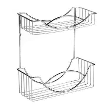 AWD polica ravna hrom 2 nivoa 33x28,5x13