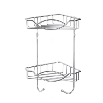 AWD INTERIOR  polica ugaona hrom 2 nivoa 30,5x22x14,5 cm