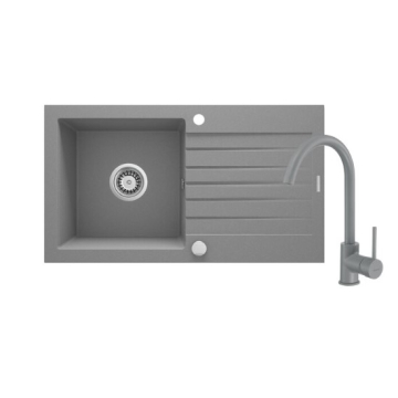 DEANTE sudoper Zobra Granit + baterija M. sivi 760x440x160