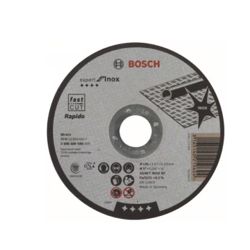BOSCH Ploča rezna 125x1x22,23 SS&Met