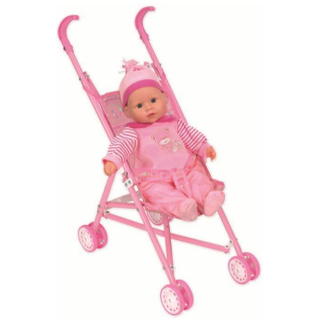 RSTOYS Lutka sa metalnim kolicima 40 cm