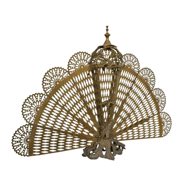 OGRADA metalna za kamin paunov rep