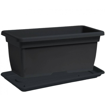 NICOLI žardinjera Mega antracit 80 cm