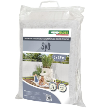 WINDHAGER zaštita za balkon Sylt 5x0.9m bijela