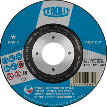 TYROLIT CEE brusna ploča INOX/čelik 178x6,0x22,23