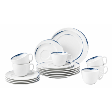TANJIRI i šolje set 18/1 PASO BLUE BRUSH SELTMANN