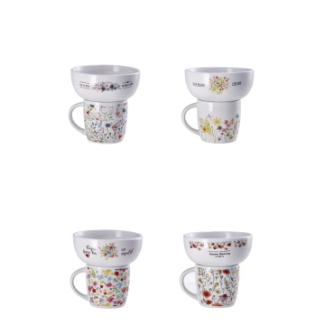 DORUČAK set 2/1 keramički zdjela + šolja Sorto