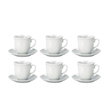 ŠOLJE porculanske sa tanjirićem za čaj 6/1