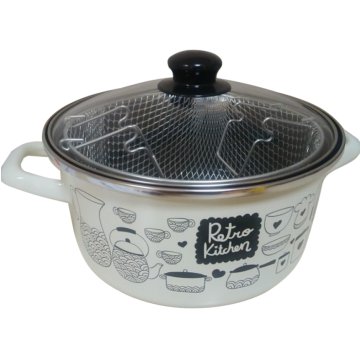 METALAC friteza Konix 24 sa staklenim poklopcem Retro Kitchen