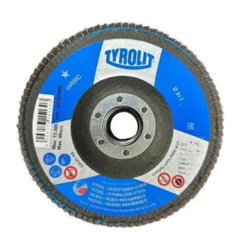 TYROLIT Disk lamelni 2u1 (inox - čelik) 125 x 22,23