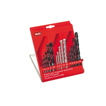 VALEX burgije set za drvo, metal, beton 15 komada