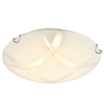 PLAFONJERA staklo/metal 2xE27 FI30cm