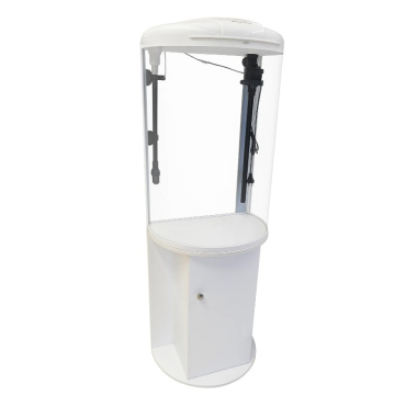 AKVARIJUM sa komodom polukružni bijeli H138cm