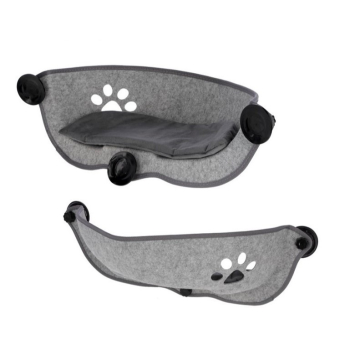 LEŽALJKA za mačke za staklo siva