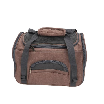 TRANSPORTNA torba za psa platno krem 2934