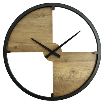 DECOSTRONG zidni sat metal/drvo 60cm