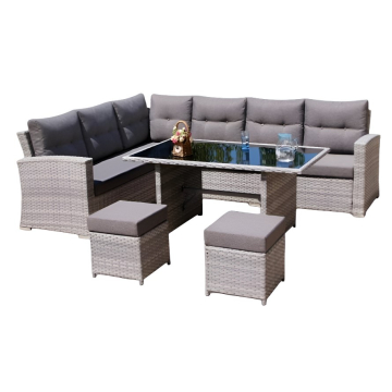 DECOSTRONG garnitura ugaona Aruba siva