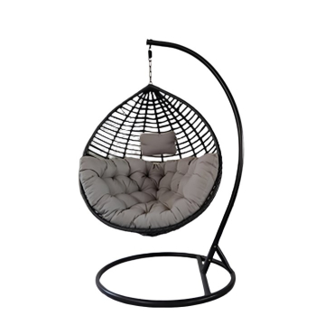 DECOSTRONG ljuljačka viseća jaje tamno siva 105x195cm