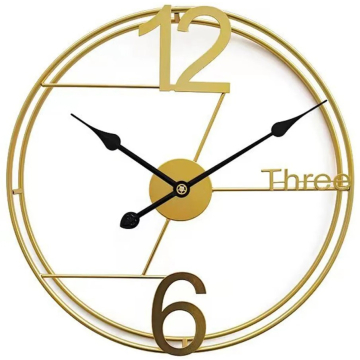 SAT zidni zlatne boje sa brojevima 6 - 12