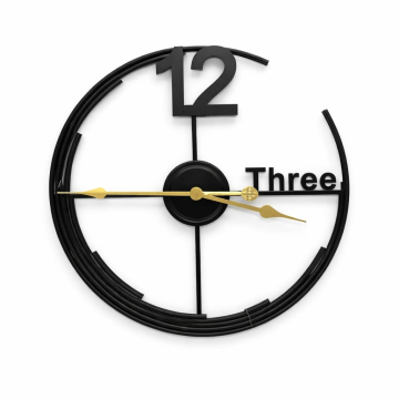 SAT zidni crni Three nepotpun krug crni 50cm