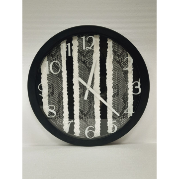 SAT zidni okrugli crno-bijeli 40cm