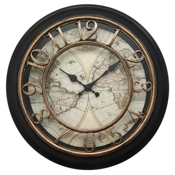 DECOSTRONG zidni sat Vintage mapa svijeta 40cm