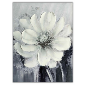 SLIKA bijeli cvijet 50% ručni rad 50x70cm