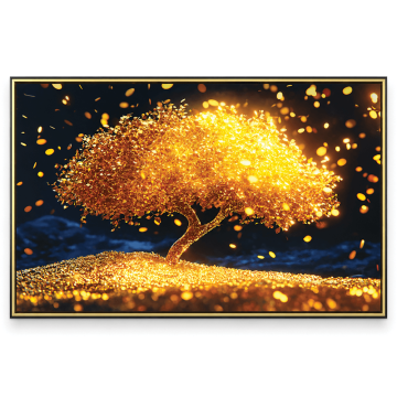 Slika drvo zlatno 60x100x3,5 cm