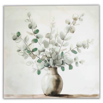 SLIKA grane eukaliptusa 30% ručni rad 100x100cm